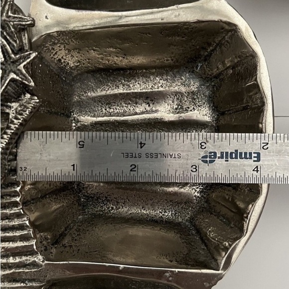 MUDPIE Silver Seahorse Shell Art Decor - Picture 10 of 11